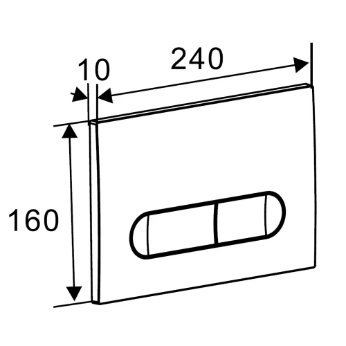 Кнопка смыва Azario New двойная пластик черный матовый AZ-004.04
