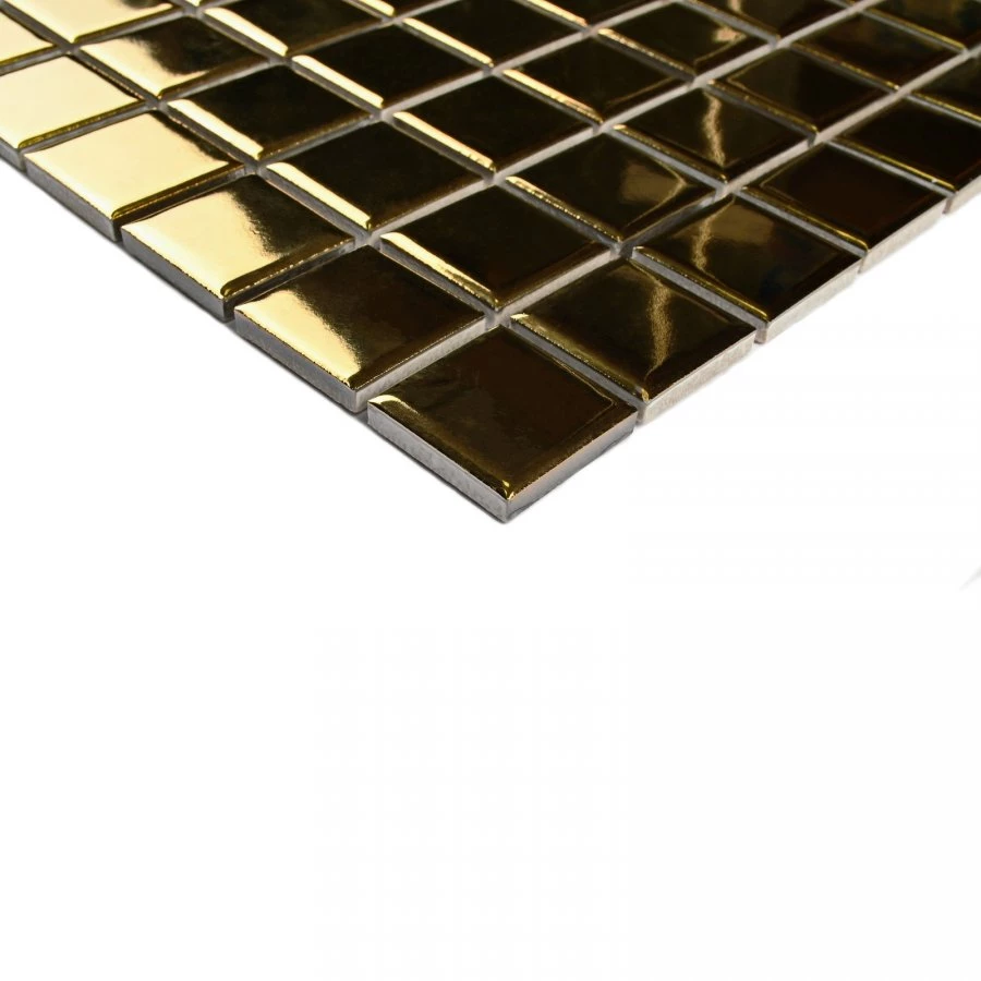 Мозаика Bonaparte Керамогранитная мозаика Everest Gold 25х25 золотая 30,25х30,25 см