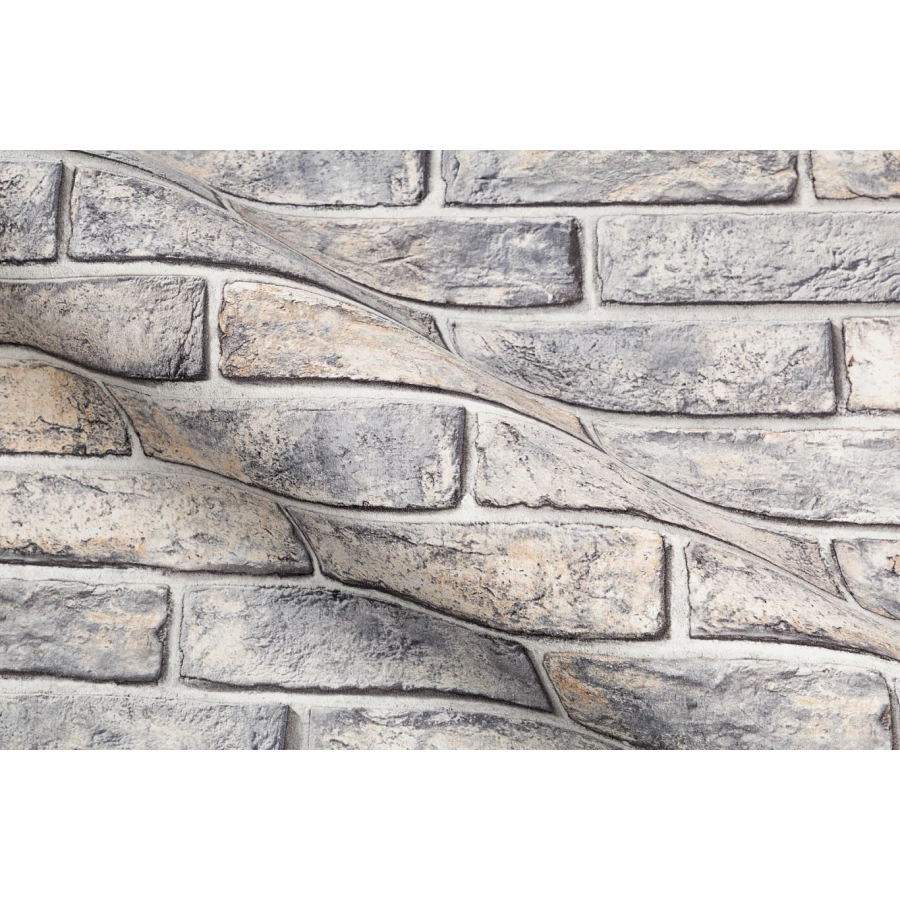 Обои флизелиновые Palitra Home Brick Loft HomeColor черные HC72192-43 1,06х10,05 м