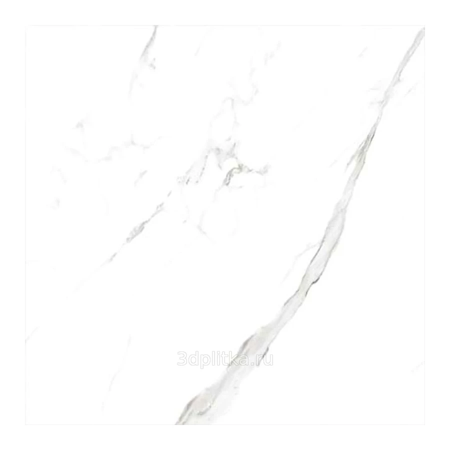 Керамогранит Casalgrande Padana Marmoker Statuario Grigio Lucido глянцевый белый 2951317 60х60 см