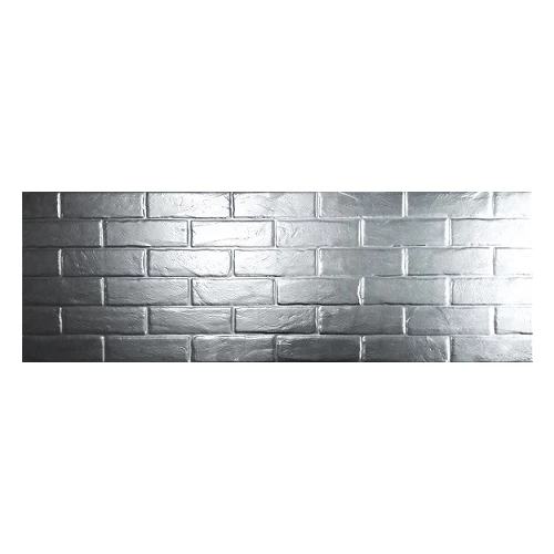 Декор Delacora Brick Platinum серый 25*75 см