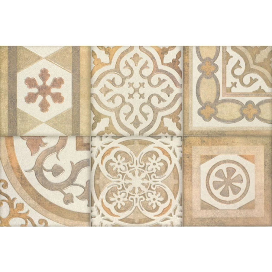 Панно Porcelanite Dos Ros. 9512 Composicion retro II arena коричневый (компл. из 2-х шт.) 30х90 см