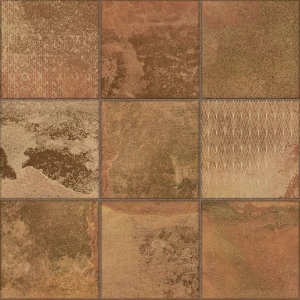 Керамогранит La Platera Cora Kube Cobre-D матовый коричневый 45х45 см