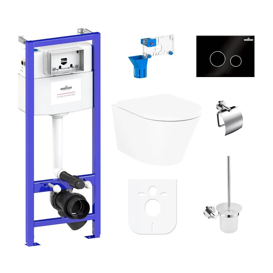 Унитаз Lavinia Boho Relfix Biore Rimless 97010072 (комплект 9 в 1)