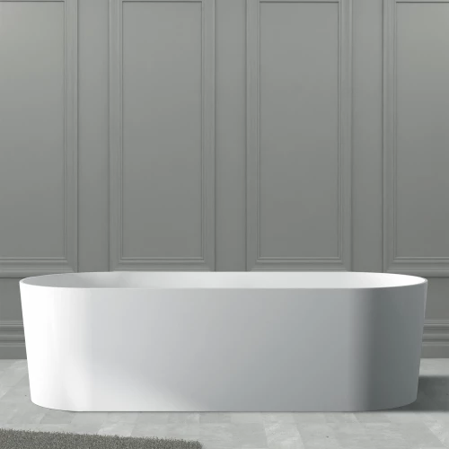 Ванна из искусственного камня Abber Stein белая матовая AS9614 180x75 см