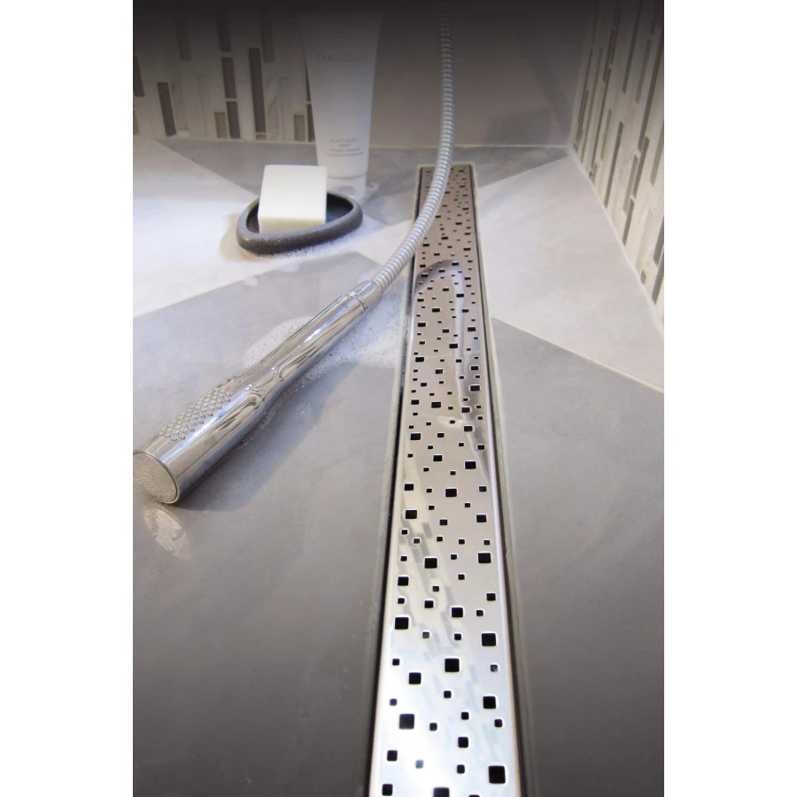 Душевой лоток Creto Quadro с решеткой хром CRE-950 QH 95 см