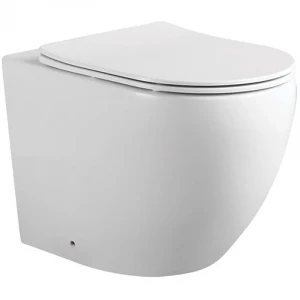 Унитаз напольный Aquatek Европа безободковый тонкое сиденье с механизмом плавного закрывания AQ1902-00