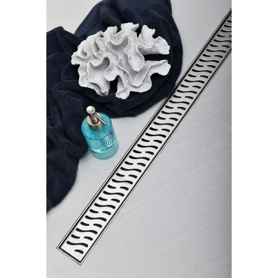 Душевой лоток Creto Zigzag с решеткой хром CRE-1050 ZN-50 105 см