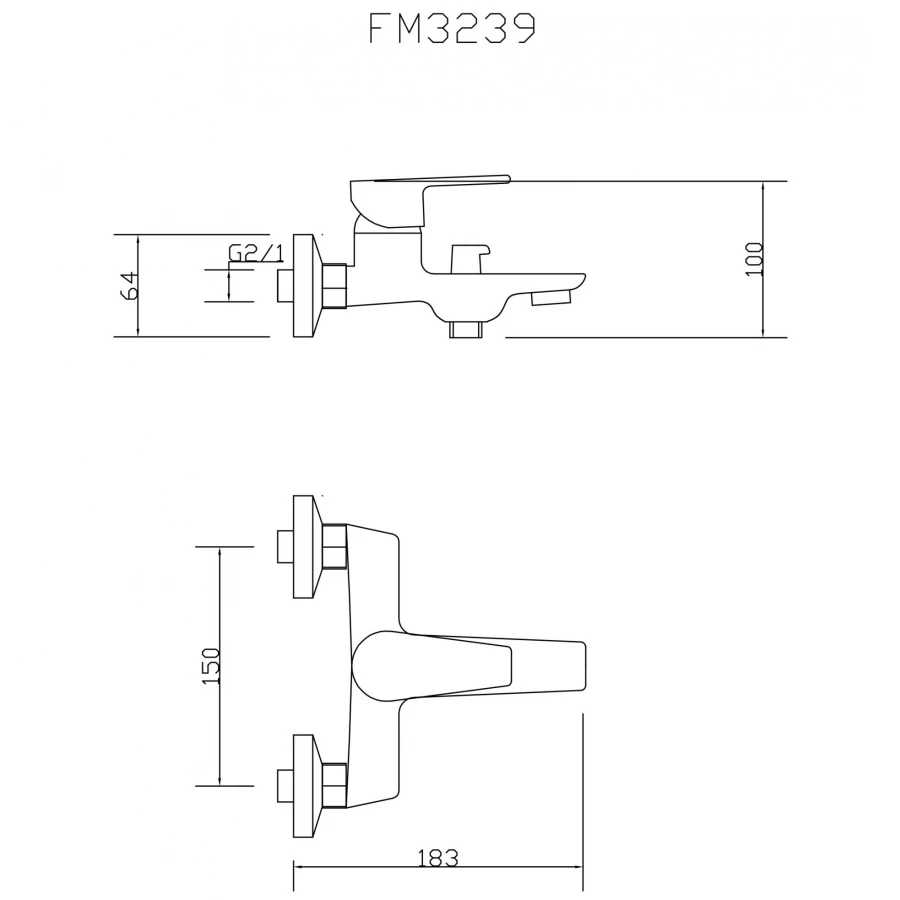 Смеситель Fmark для ванны FM3239