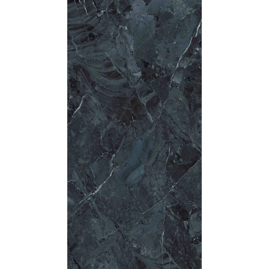 Керамогранит Belleza Covelano Teal High Glossy глянцевый черный 120х60 см