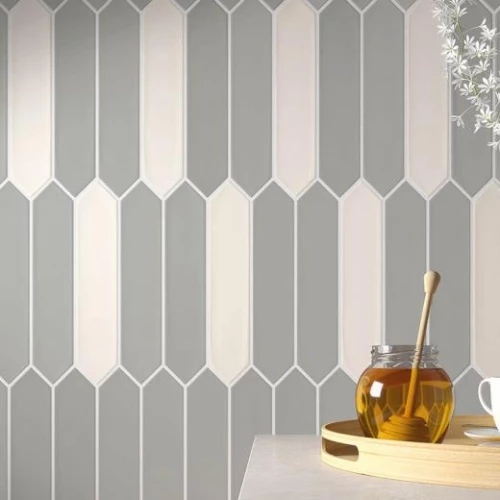 Плитка настенная Equipe Lanse Gray 27482 глазурованный матовый серый 25*5 см