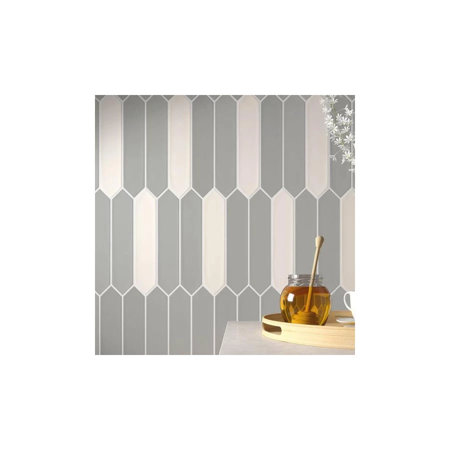 Плитка настенная Equipe Lanse Gray 27482 глазурованный матовый серый 25*5 см