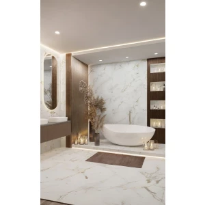 Керамогранит Primavera Olga Gold Matt Granula матовый белый MG205 120х60 см