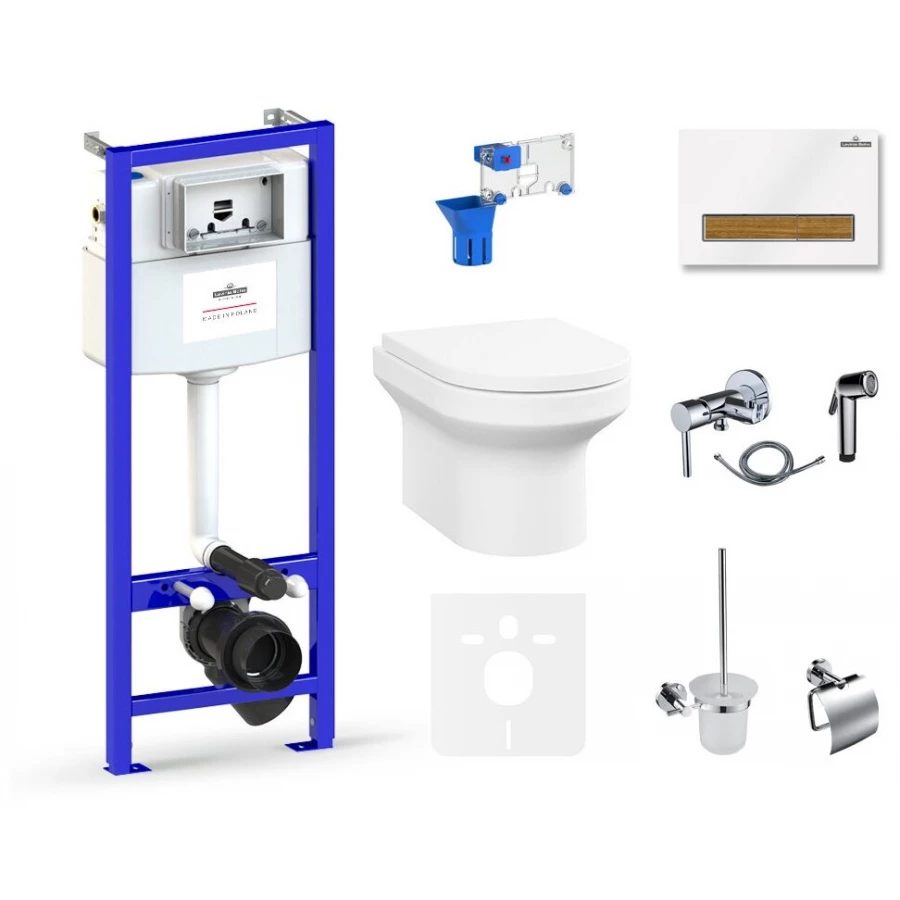 Унитаз Lavinia Boho Relfix Grance Hill Rimless 75110756 (комплект 10 в 1)