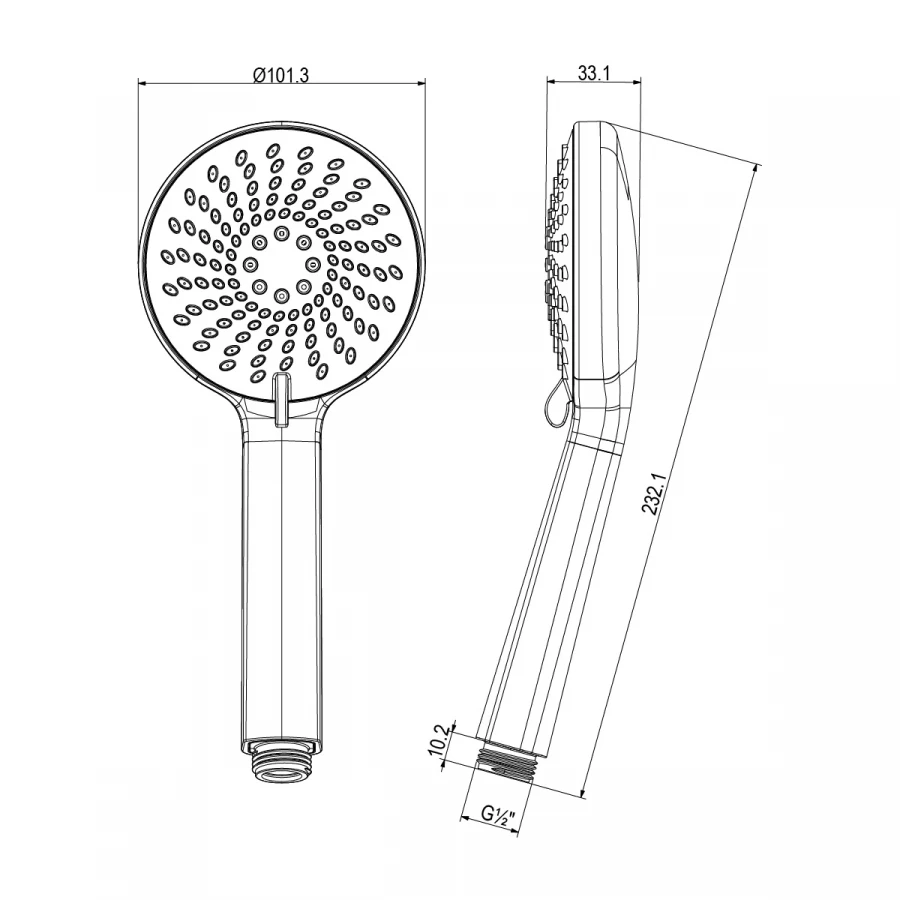 Лейка душевая Lemark 3-функциональная LM8150C