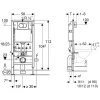 Инсталляция Geberit Duofix для подвесного унитаза со смывным бачком Delta смывная клавиша Delta30 крепёж к стене Хром 458.163.21.1 112 см