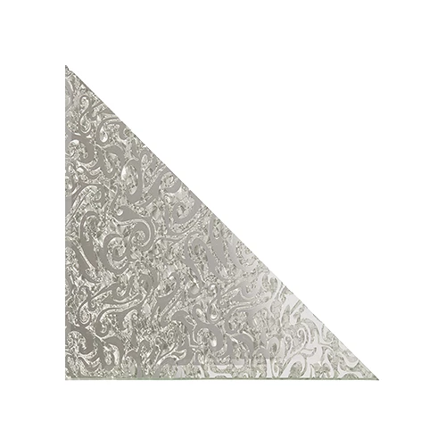 Треугольная зеркальная серебряная плитка ДСТ Алладин-4 ТЗСАл-4 - 30х30 см