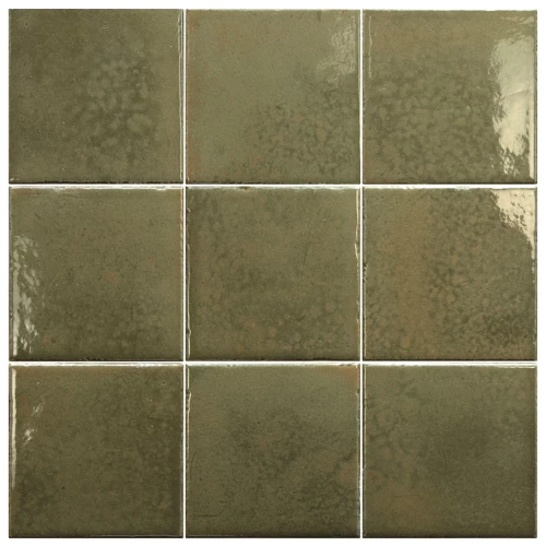 Керамогранит Equipe Bohemian Bronze Green глянцевый зеленый 32335 10x10 см