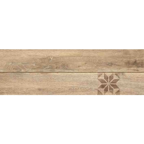 Керамогранит Cersanit Ornamentwood глазурованная, декорированный C-OW4M013D бежевый 18,5x59,8