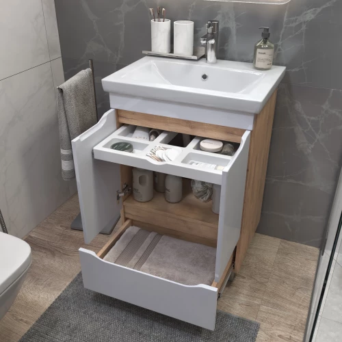 Тумба под раковину Vigo Grani 600-2-1 дуб золотой 284 дуб золотой