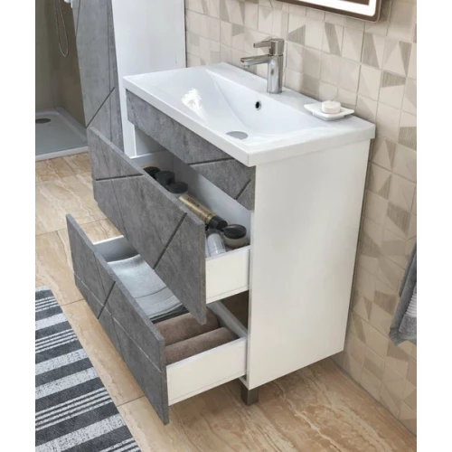 Тумба под раковину Vigo Geometry 800-0-2 бетон tn.bsf.GEO.9696.80.2Y бетон