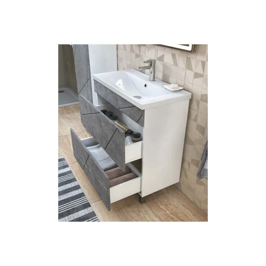 Тумба под раковину Vigo Geometry 800-0-2 бетон tn.bsf.GEO.9696.80.2Y бетон