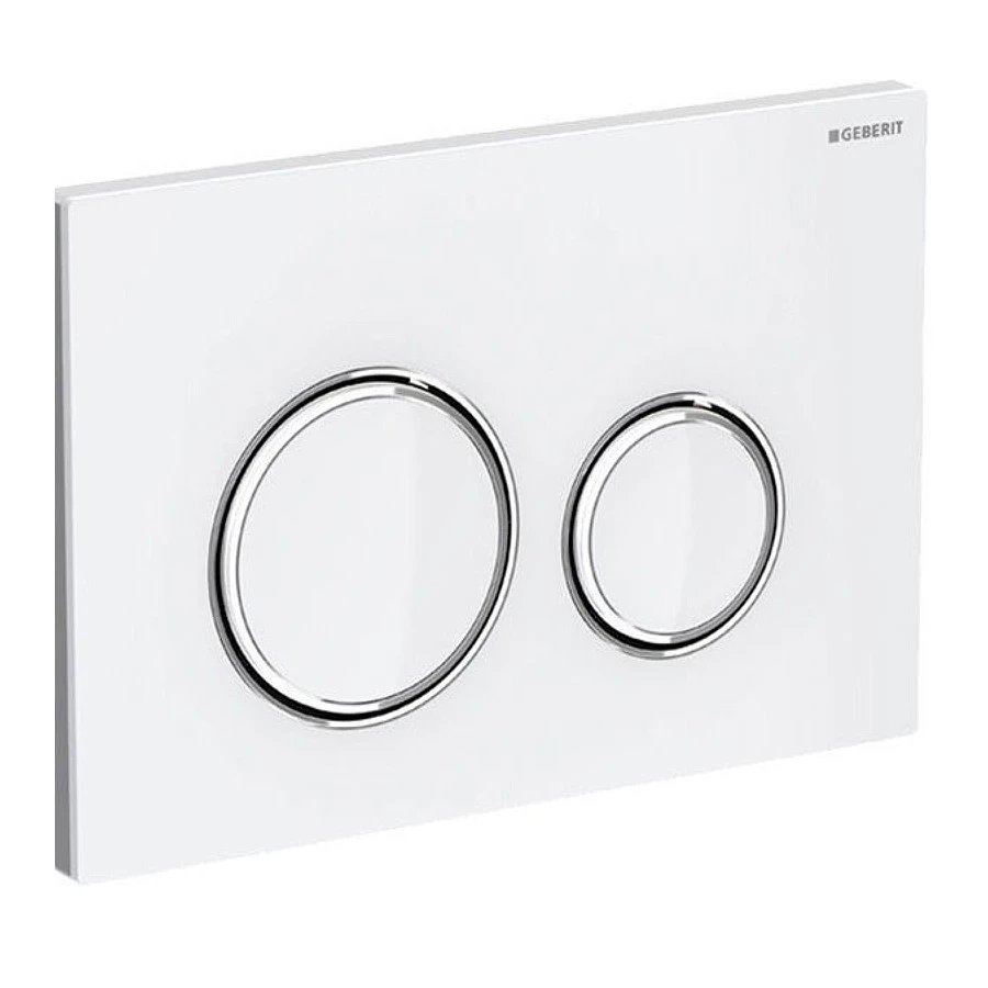 Смывная клавиша Geberit Sigma 21 стекло белое глянцевый хром 115.884.SI.1