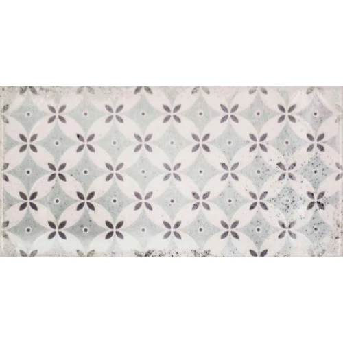 Плитка настенная Fabresa Vita Nebbia Decor Mix глянцевая серая 20х10 см