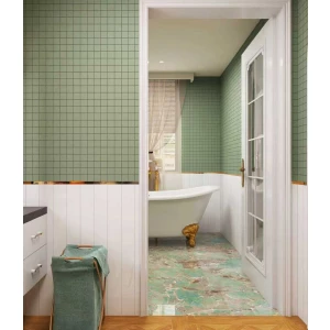 Мозаика Bonaparte Керамогранитная мозаика Arene olive 48х48 матовая оливковая 30,6х30,6 см