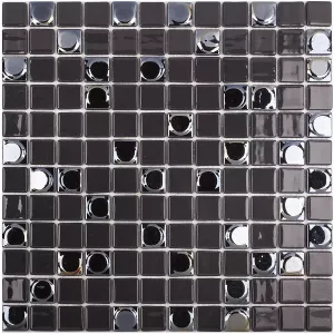 Стеклянная мозаика Vidrepur Aura Mix black 828 31,7х31,7 см