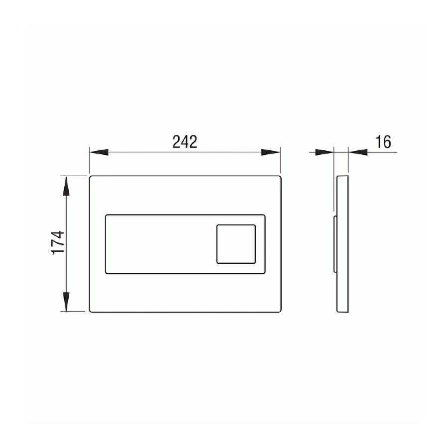 Клавиша смыва Pestan белая Fluenta Diamond 40006365