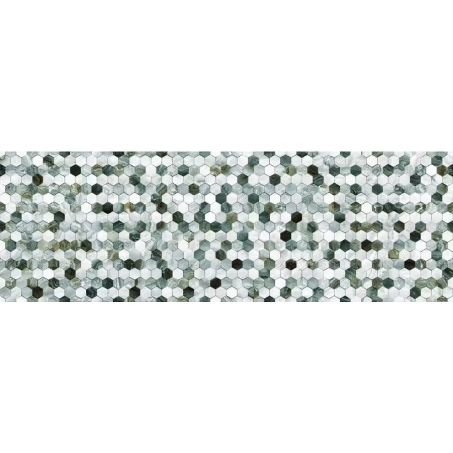 Плитка настенная Primavera Hypnose Malachite Decor 10 Glossy глянцевая зеленая DG17-10 90х30 см