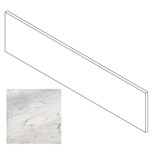 Подступенок Gresse Ellora мрамор бело-серый матовый GRS01-18 60х14,5 см