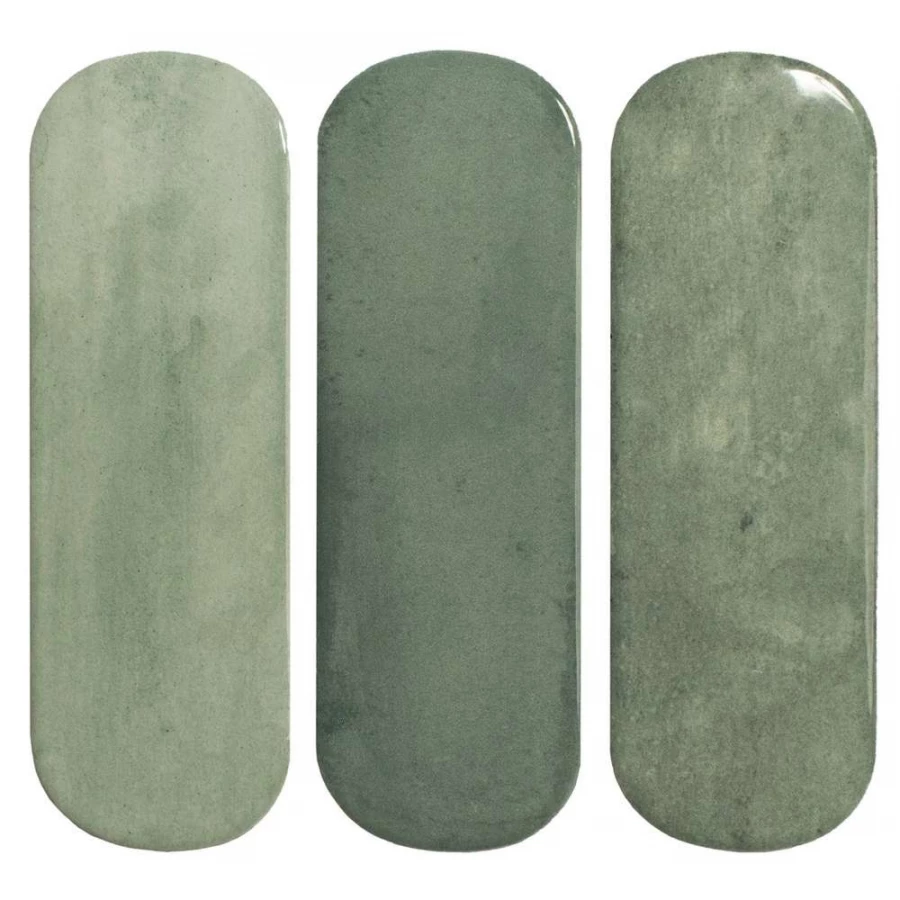 Плитка настенная DNA Tiles Calema Oval Clover глянцевая зеленая 136320 16х5,2 см