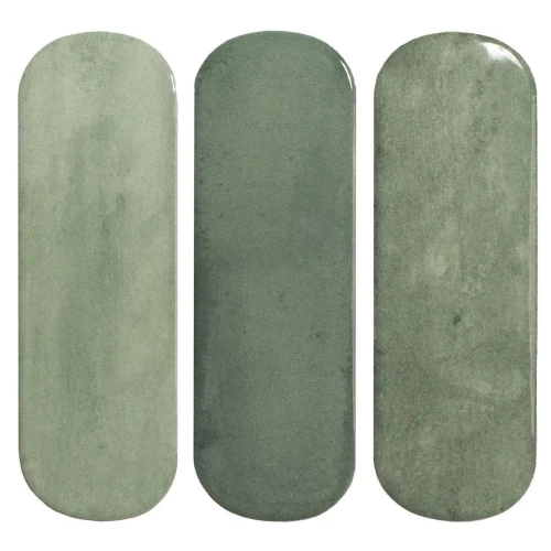 Плитка настенная DNA Tiles Calema Oval Clover глянцевая зеленая 136320 16х5,2 см