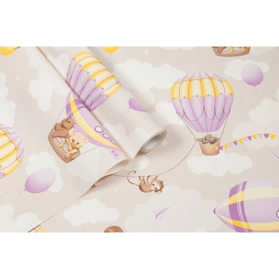 Обои флизелиновые Palitra Home Zoo Child HomeColor бежевые HC72270-12 1,06х10,05 м