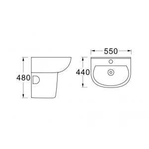 Раковина Aquatek AQ5420-00 550*440*480 мм