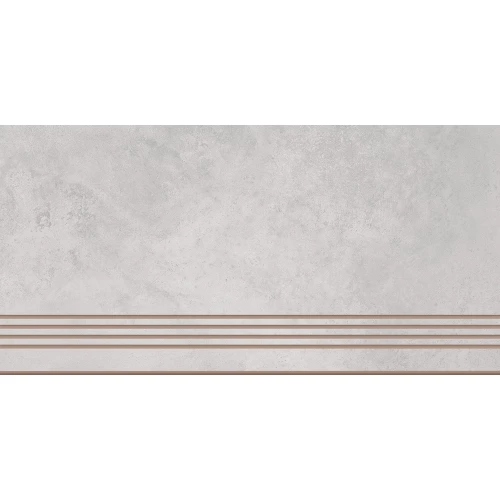 Ступень из керамогранита Cersanit Studio ректификат матовая светло-серая A18035 59,8х29,8 см