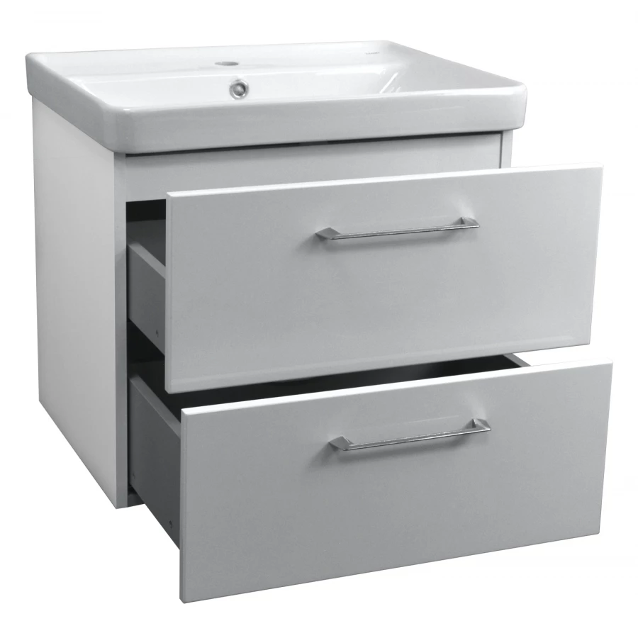 Комплект тумба Azario подвесная Ника 60 с раковиной Monte tx 60 белый CS00080143 60х47.5х56 см