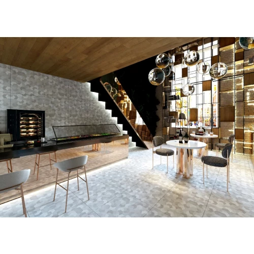 Керамический гранит Dako Chevron серый E-5017/MR 60х60 см