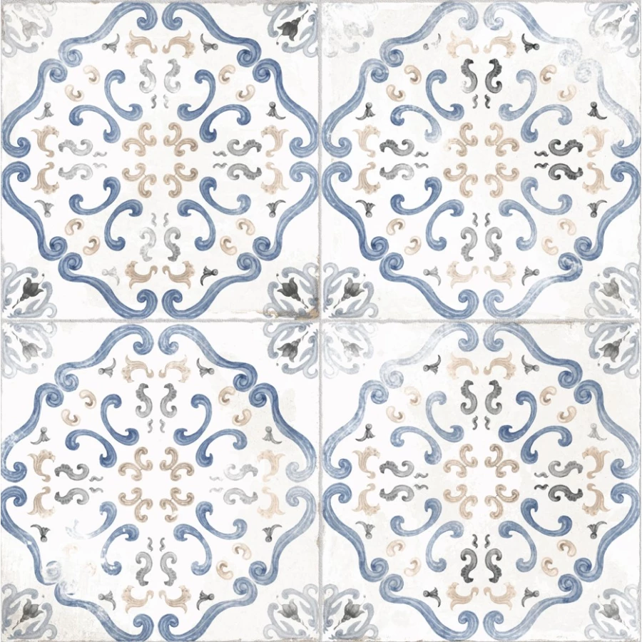 Керамогранит El Molino Alice Azul матовый синий 58x58 см