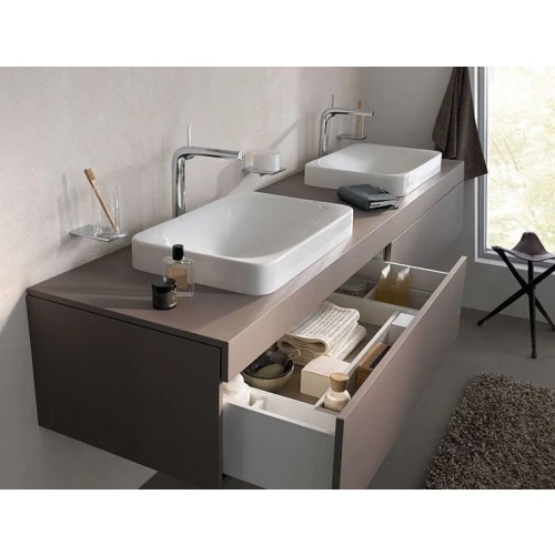 Керамический встраиваемый умывальник Keuco Edition 400 без отверстия под смеситель белый 31570317500 600*75 мм