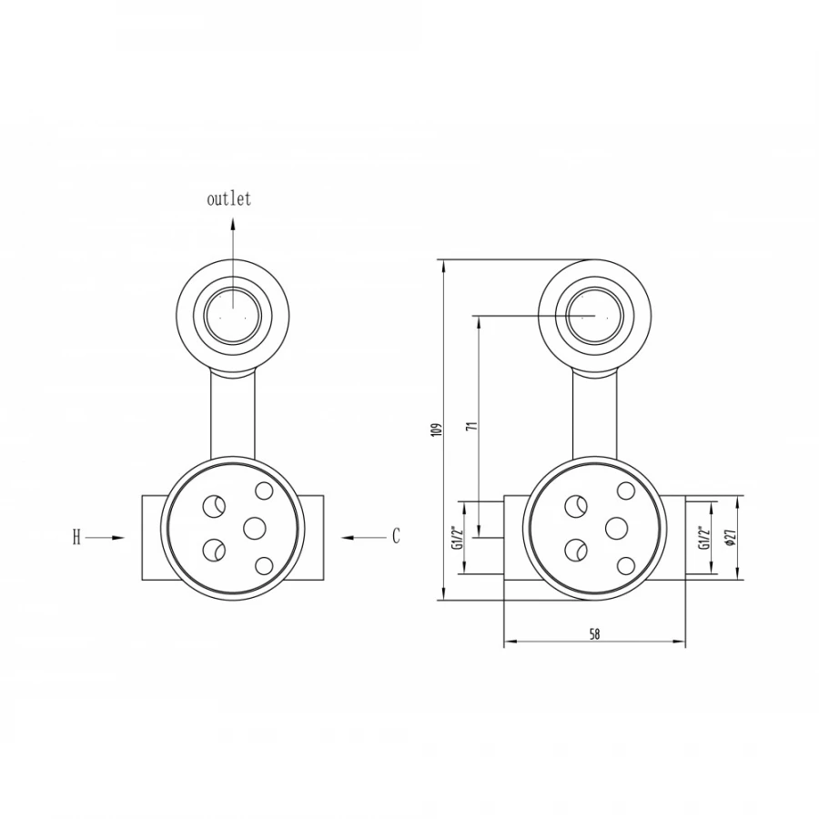 Гигиенический душ Milacio Vitoria MC.800.BBR чёрная бронза