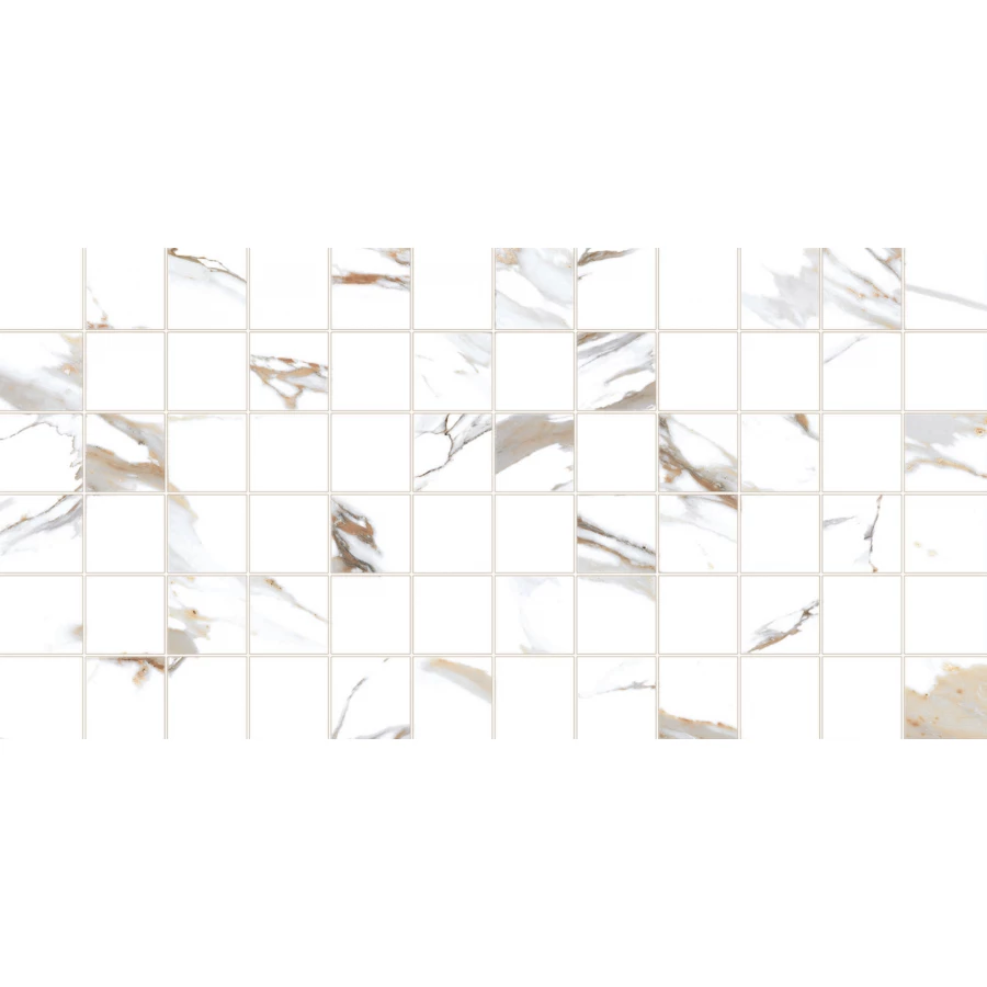 Плитка настенная ALMA Ceramica Дакота / Dakota рельефная глянцевая белая 8 мм TWU09DKT014 50х24,5 см