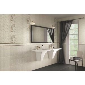 Декор Шахтинская плитка Fiora white бежевый 02 010301001848 40х25 см