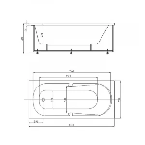 Ванна Акриловая Aquatek Лея без гидромассажа LEY170-0000045 170x75 см