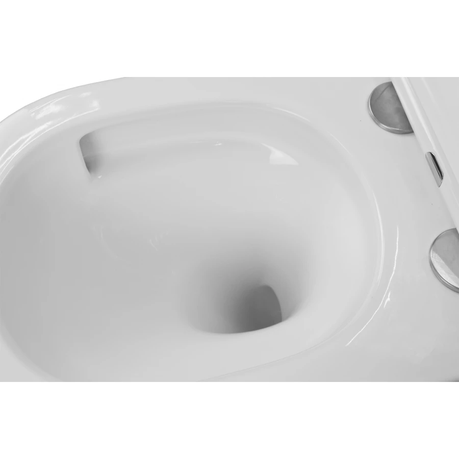 Унитаз подвесной Azario Teramo безободковый скрытое крепление смыв торнадо в комплекте с сидением микролифт AZ-0053-UQ3 51.5х35.5х36.5 см