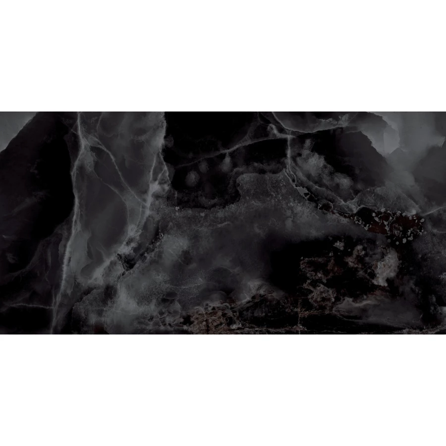 Керамогранит Laparet Andora Black полированный чёрный 120х60 см