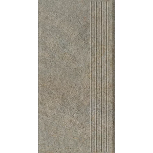 Ступень Ceramika Paradyz Eremite Taupe Stopnica Prosta Struktura Mat B1a матовая серая 60х30 см