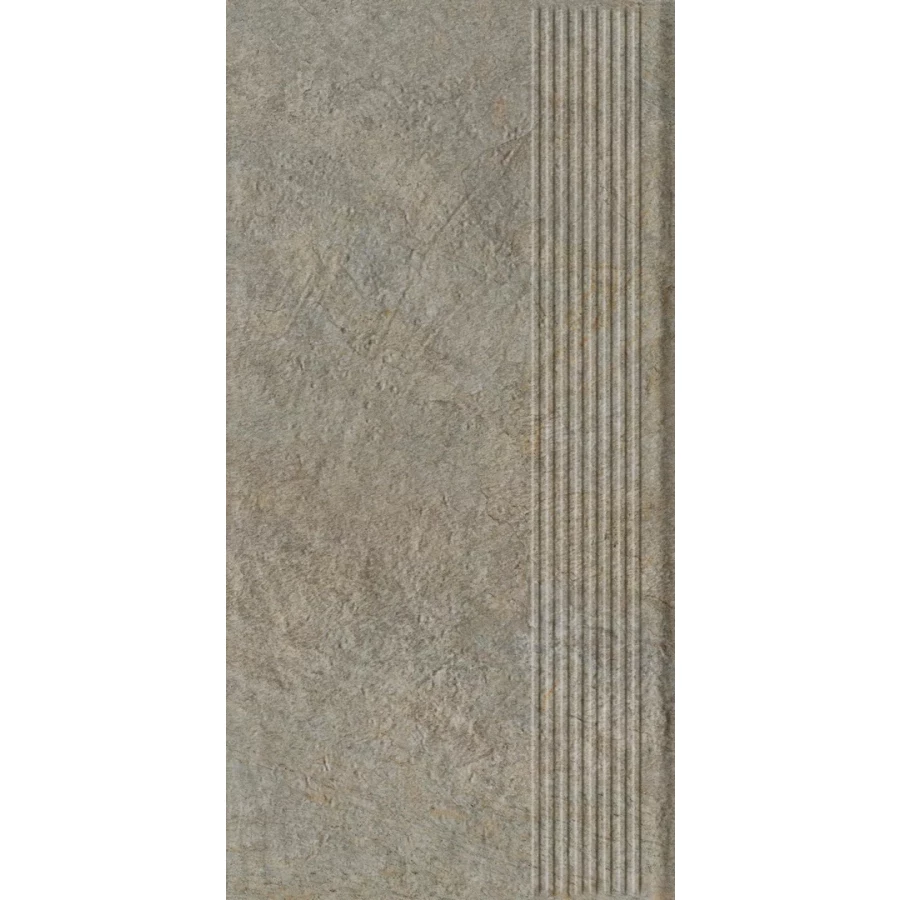 Ступень Ceramika Paradyz Eremite Taupe Stopnica Prosta Struktura Mat B1a матовая серая 60х30 см